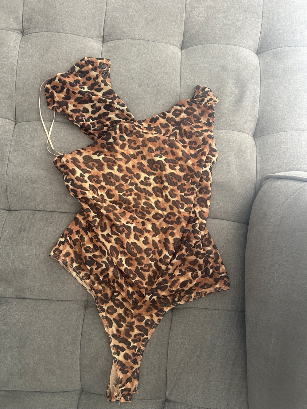 Leopard Print Bodysuit in Brown - Women's Intimates